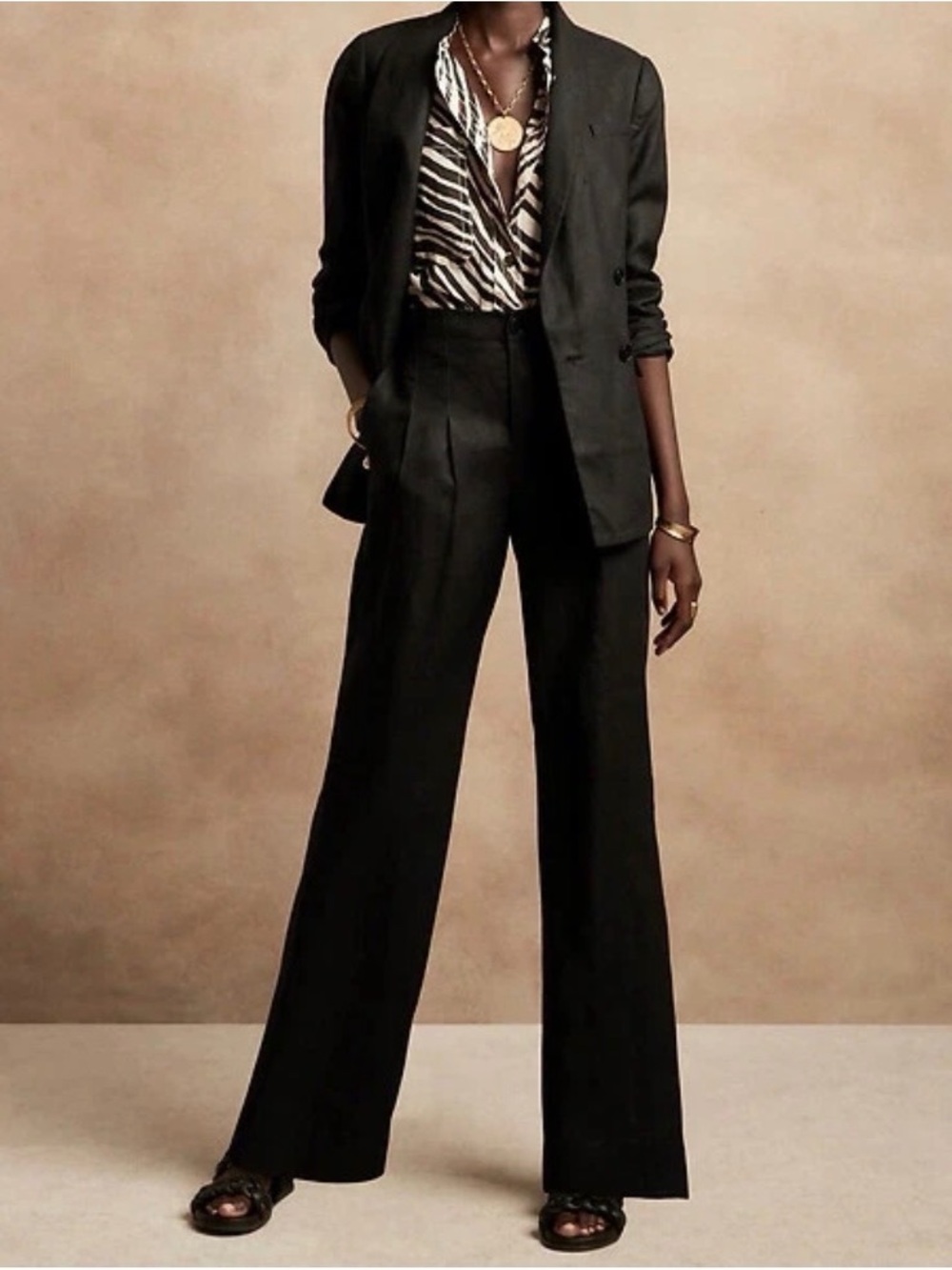 Banana Republic Wide-Leg Linen Pant
